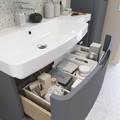 GoodHome Wash-basin Cabinet Himalia 105 cm, left, grey