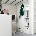 SMÅSTAD Loft bed, white birch/with desk with 3 drawers, 90x200 cm