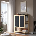 IVAR Shelving unit with doors, pine/felt, 89x50x124 cm