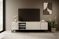 TV Cabinet Asha 200cm, cashmere/black