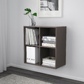 EKET Cabinet with 4 compartments, dark grey, 70x35x70 cm