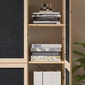 IVAR Shelving unit with doors, pine/felt, 89x30x179 cm