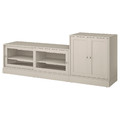 HAVSTA TV storage combination, grey-beige, 241x47x89 cm