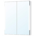 STORJORM Mirror cab 2 door/built-in lighting, white, 80x14x96 cm