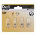 Diall Light Bulb G9 30W 410lm DIM, warm white, 4 pack