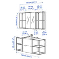 ENHET Bathroom, white, 140x43x65 cm