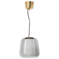 EVEDAL Pendant lamp, grey, 28 cm