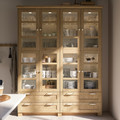 FORSBACKA Glass door, oak, 40x100 cm