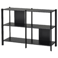 JÄTTESTA Shelving unit, black, 120x85 cm