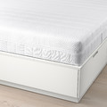 NORDLI Bed frame with storage and mattress, with headboard white/Åkrehamn medium firm, 160x200 cm