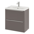 Goodhome Wall-mounted Basin Cabinet Imandra Slim 60cm, anthracite