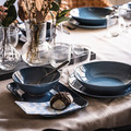FÄRGKLAR Bowl, glossy dark turquoise, 16 cm, 4 pack