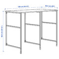 ENHET Countertop w supp side panels/legs, anthracite/white laminate, 139x63.5x87.5 cm