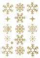 Craft Christmas Self-Adhesive Decoration Set Snowflakes 21pcs, gold