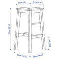 NILSOLLE Bar stool, birch, 74 cm