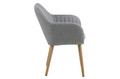 Upholstered Chair Emilia, light grey