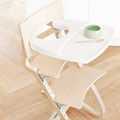 LEANDER CLASSIC™ High Chair Set White with Safty Bar, Tray with Dark Blue Cushion