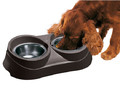 Dog Bowl Double Stand Duo Feed 05 KC 56, dark brown