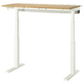 MITTZON Desk sit/stand, electric oak veneer/white, 120x60 cm