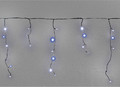 Christmas Curtain Lights In-/Outdoor 100 LED 9.6m, icicles, cool white/blue