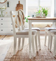 DANDERYD / INGOLF Table and 4 chairs, oak veneer white/Hallarp beige, 130x80 cm