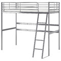 SVÄRTA Loft bed frame, silver, 90x200 cm