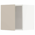 METOD Wall cabinet, white/Havstorp beige, 40x40 cm