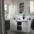ENHET Bathroom, white, 124x43x65 cm