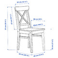 DANDERYD / INGOLF Table and 4 chairs, white/white, 130 cm