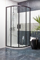 GoodHome Sliding Shower Door Beloya 90 cm, black/transparent