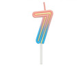 Birthday Candle 7 Neon 4cm