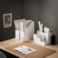 TJENA Desk organiser, white, 18x17 cm