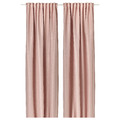 VILBORG Room darkening curtains, 1 pair, pink, 145x300 cm