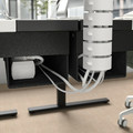 MITTZON Desk, white/black, 120x80 cm