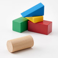 UNDERHÅLLA 40-piece wooden building block set, multicolour