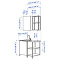 ENHET Kitchen, white, oak effect, 103x63.5x222 cm