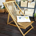 Sun Lounger, foldable, wooden