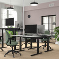 MITTZON Desk sit/stand, electric white/black, 120x80 cm