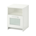 BRIMNES Nightstand, white, 39x41 cm