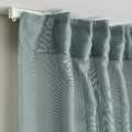 STENFRÖ Sheer curtain, 1 piece, with heading tape/turquoise, 300x300 cm