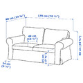 EKTORP 2-seat sofa, Kilanda light beige