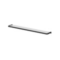 GoodHome Glass Bathroom Shelf Elland, black