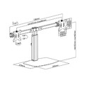 MacLean Monitor Bracket Holder for 2 Monitors 17-27" ER-411