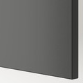 BESTÅ TV storage combination/glass doors, dark grey Lappviken/Fällsvik anthracite, 300x42x211 cm