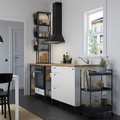 ENHET Kitchen, anthracite, white, 243x63.5x241 cm