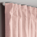 SANELA Curtains, 1 pair, pale pink, 140x300 cm