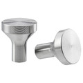 BAGGANÄS Knob, stainless steel, 21 mm, 2 pack