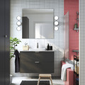 HAVBÄCK / ORRSJÖN Wash-stnd w drawers/wash-basin/tap, dark grey/grey stone effect, 102x49x71 cm