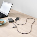 LILLHULT USB-A to lightning, dark grey, 1.5 m