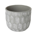 Ceramic Plant Pot GoodHome 17 cm, geo grey